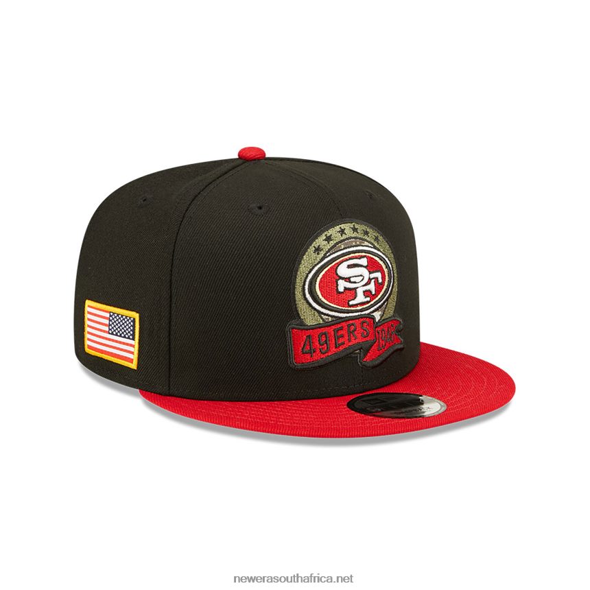 San Francisco 49ers NFL Salute to Service Black 9FIFTY Snapback Cap New Era TRBRBN2103