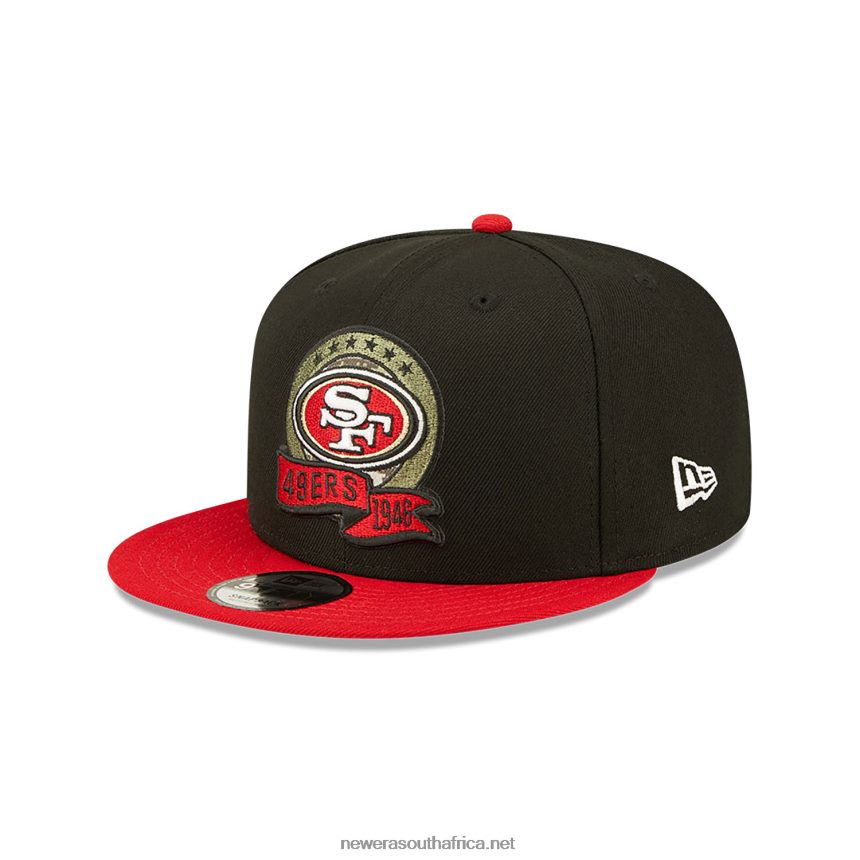 San Francisco 49ers NFL Salute to Service Black 9FIFTY Snapback Cap New Era TRBRBN2103