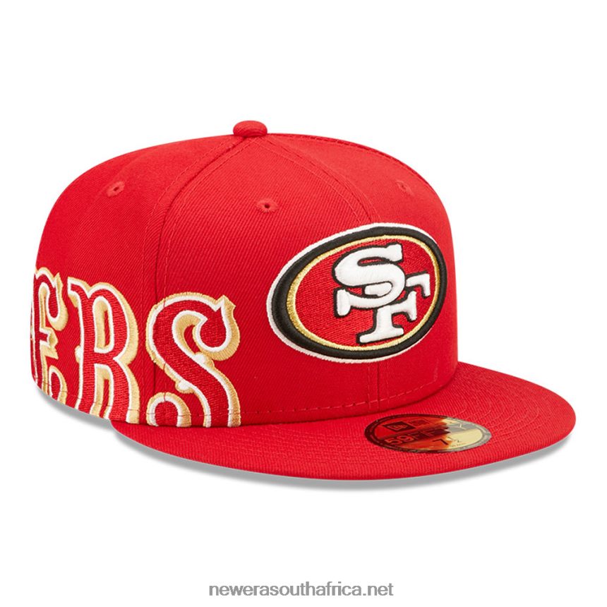 San Francisco 49ers NFL Side Split Red 59FIFTY Fitted Cap New Era TRBRBN1432