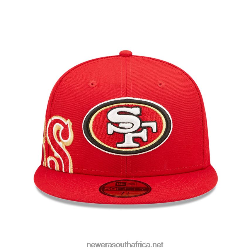 San Francisco 49ers NFL Side Split Red 59FIFTY Fitted Cap New Era TRBRBN1432