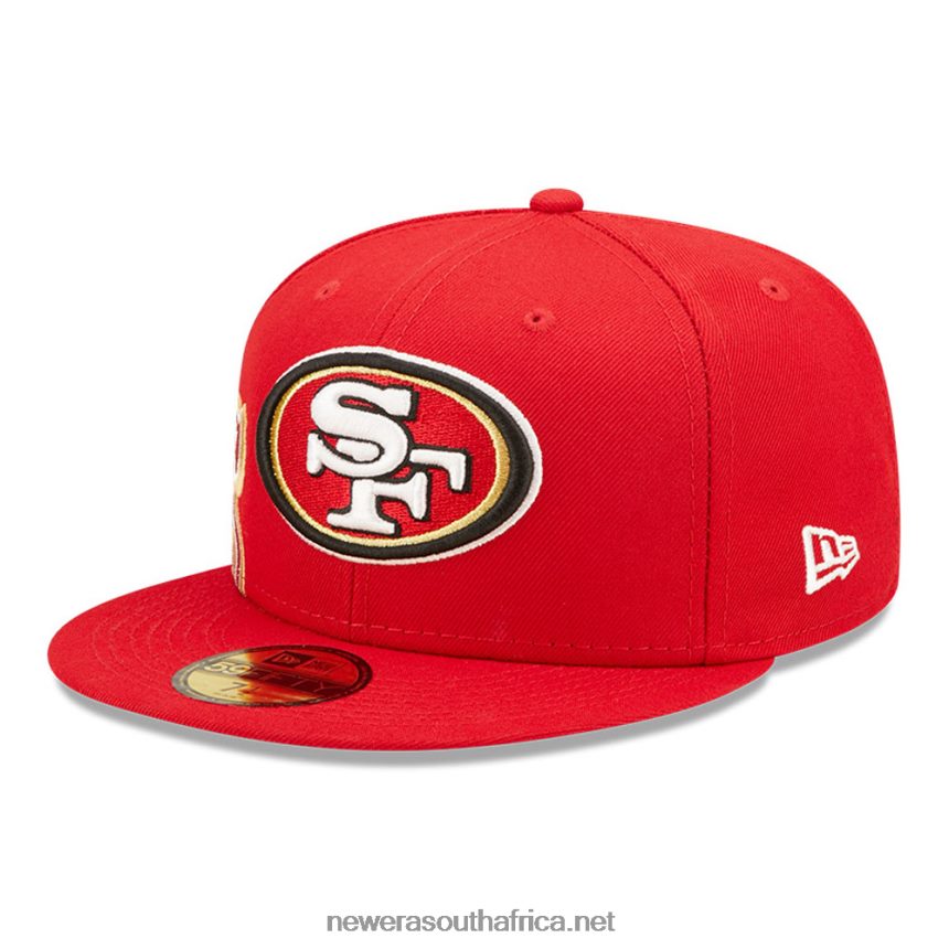 San Francisco 49ers NFL Side Split Red 59FIFTY Fitted Cap New Era TRBRBN1432