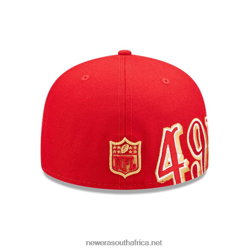 San Francisco 49ers NFL Side Split Red 59FIFTY Fitted Cap New Era TRBRBN1432