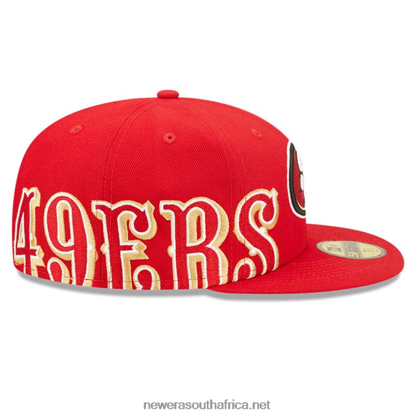 San Francisco 49ers NFL Side Split Red 59FIFTY Fitted Cap New Era TRBRBN1432