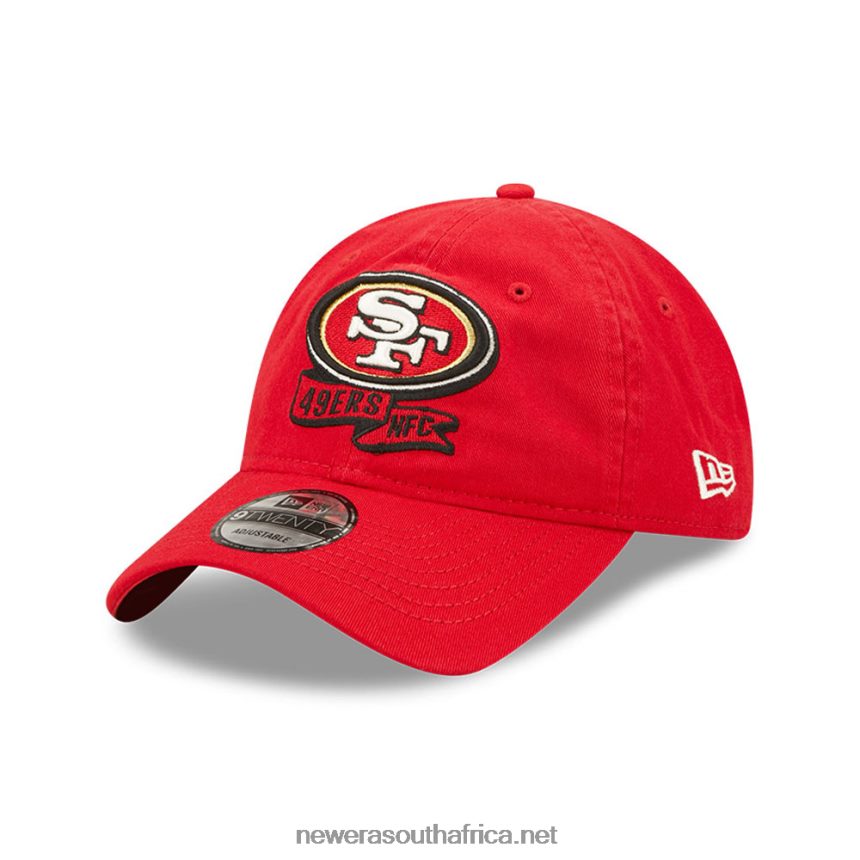 San Francisco 49ers NFL Sideline 2022 Red 9TWENTY Adjustable Cap New Era TRBRBN2258