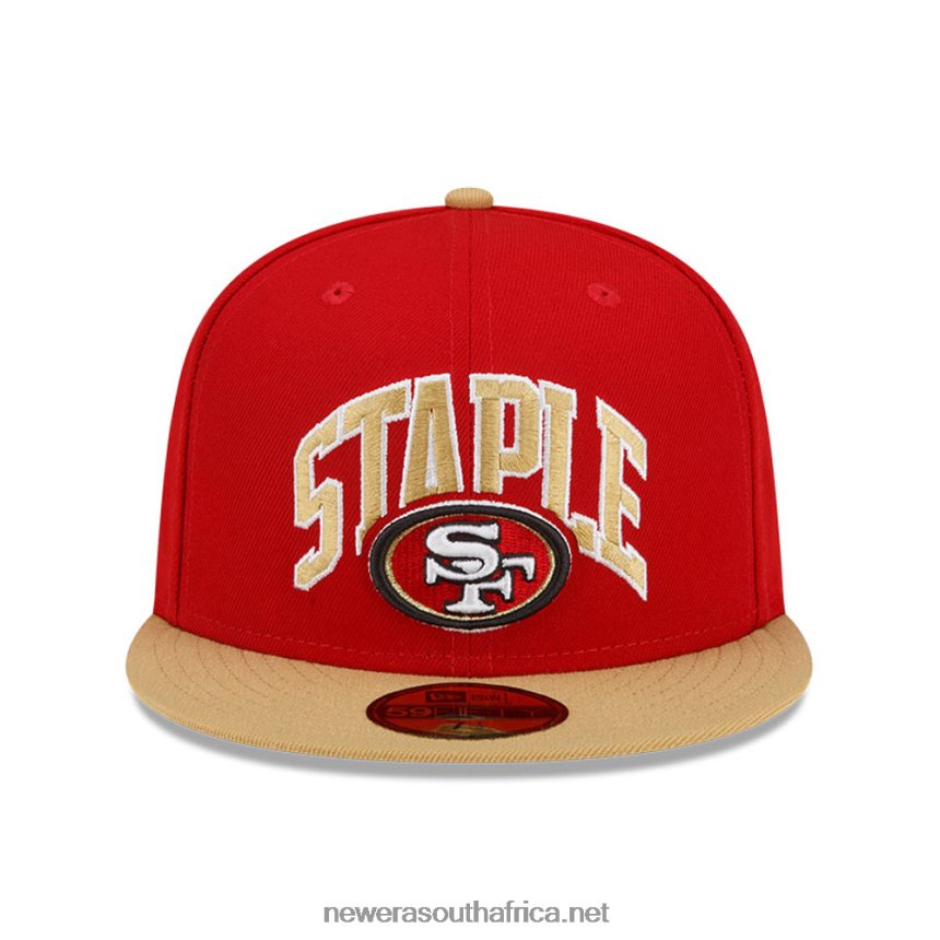 San Francisco 49ers x Staple Red 59FIFTY Fitted Cap New Era TRBRBN175