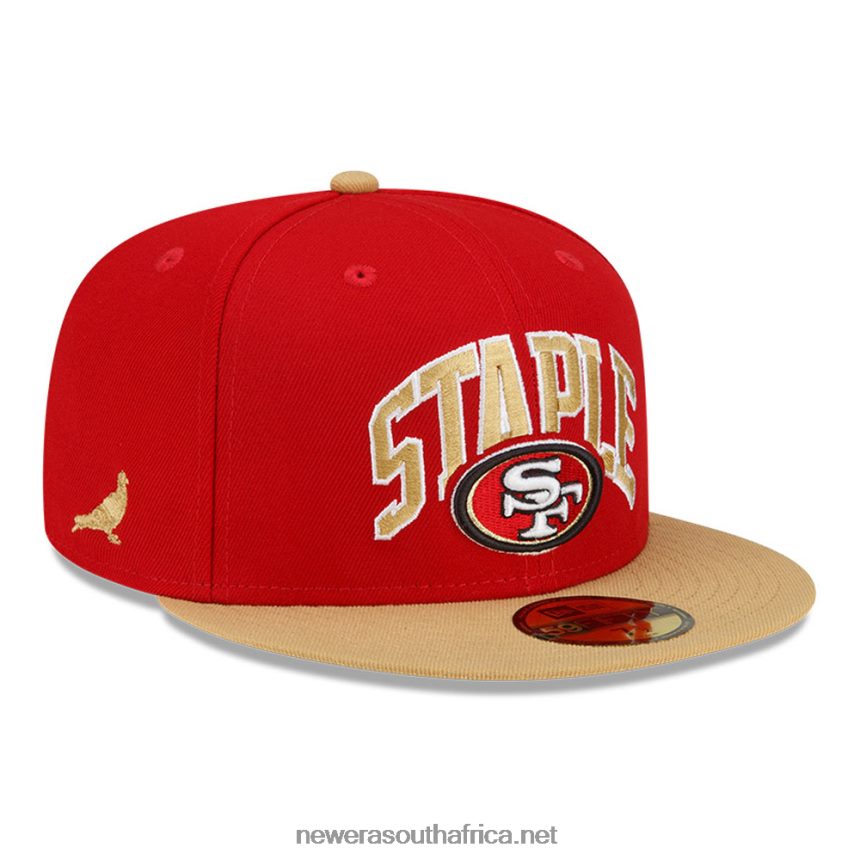 San Francisco 49ers x Staple Red 59FIFTY Fitted Cap New Era TRBRBN175