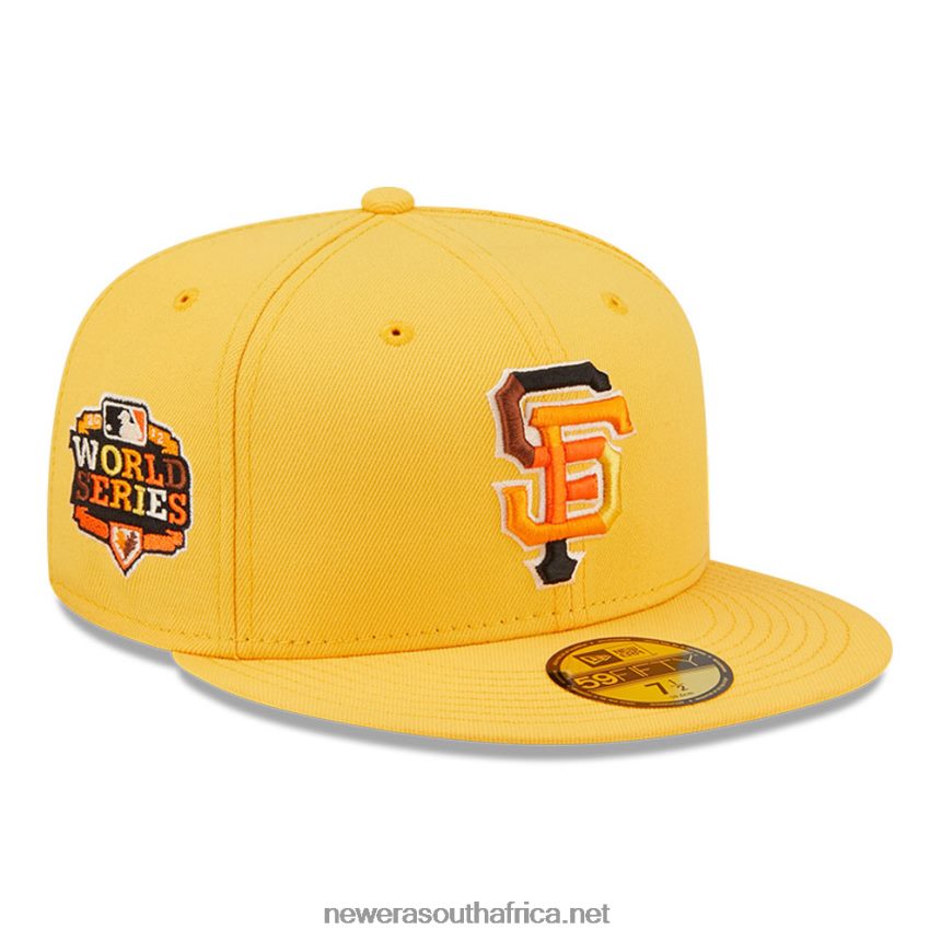 San Francisco Giants MLB Butterfly Yellow 59FIFTY Fitted Cap New Era TRBRBN856