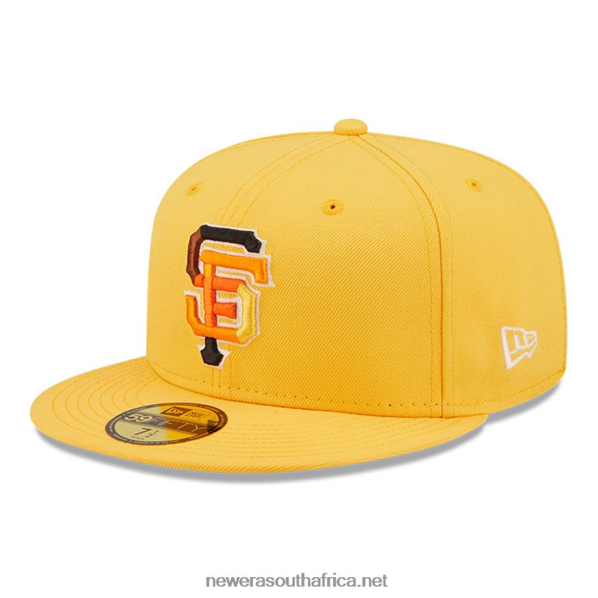 San Francisco Giants MLB Butterfly Yellow 59FIFTY Fitted Cap New Era TRBRBN856
