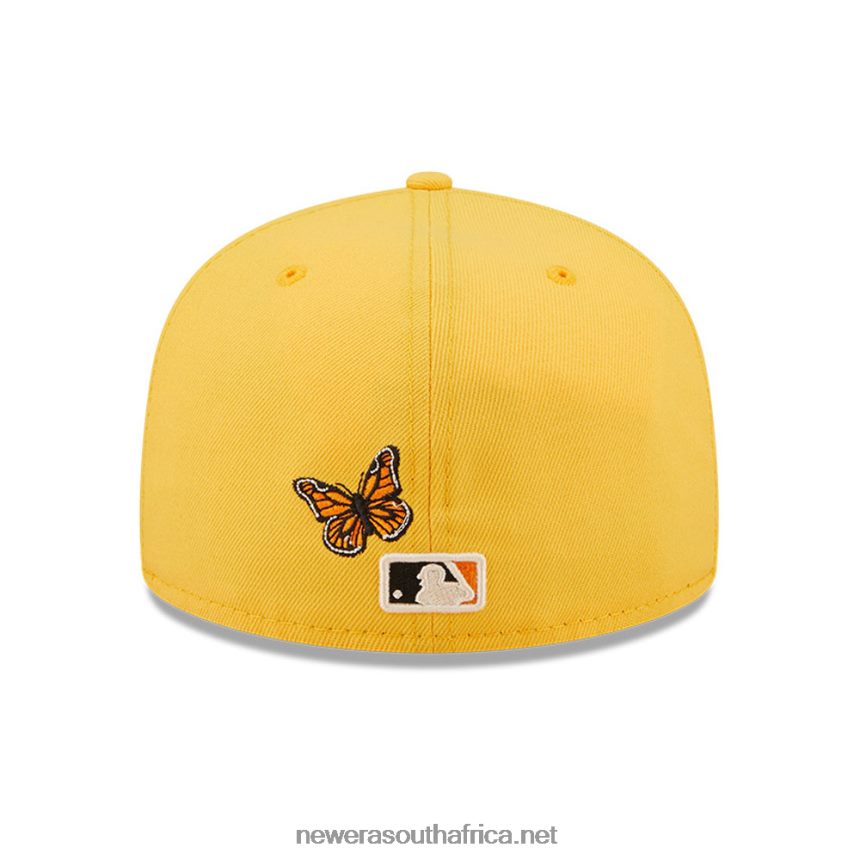San Francisco Giants MLB Butterfly Yellow 59FIFTY Fitted Cap New Era TRBRBN856