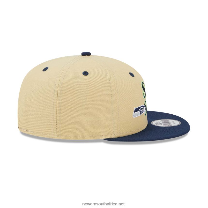 Seattle Seahawks NFL Retro Cream 9FIFTY Snapback Cap New Era TRBRBN2037