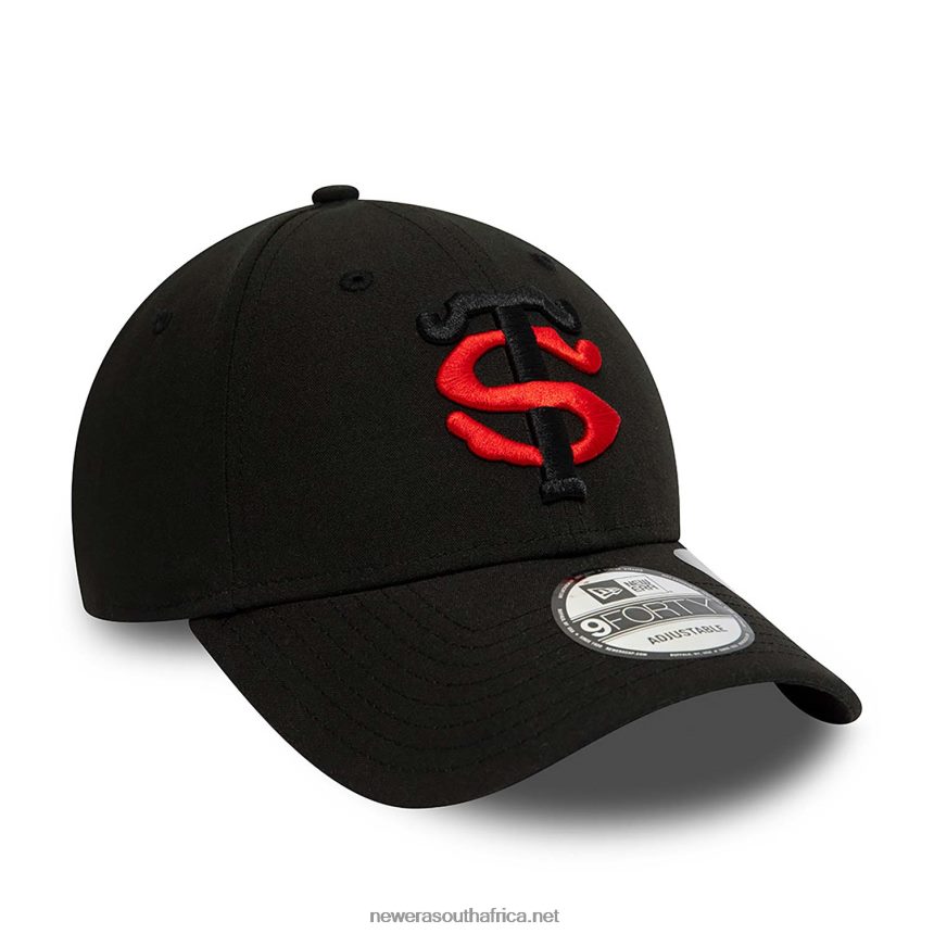 Stade Toulousain Team Logo Repreve Black 9FORTY Adjustable Cap New Era TRBRBN1649