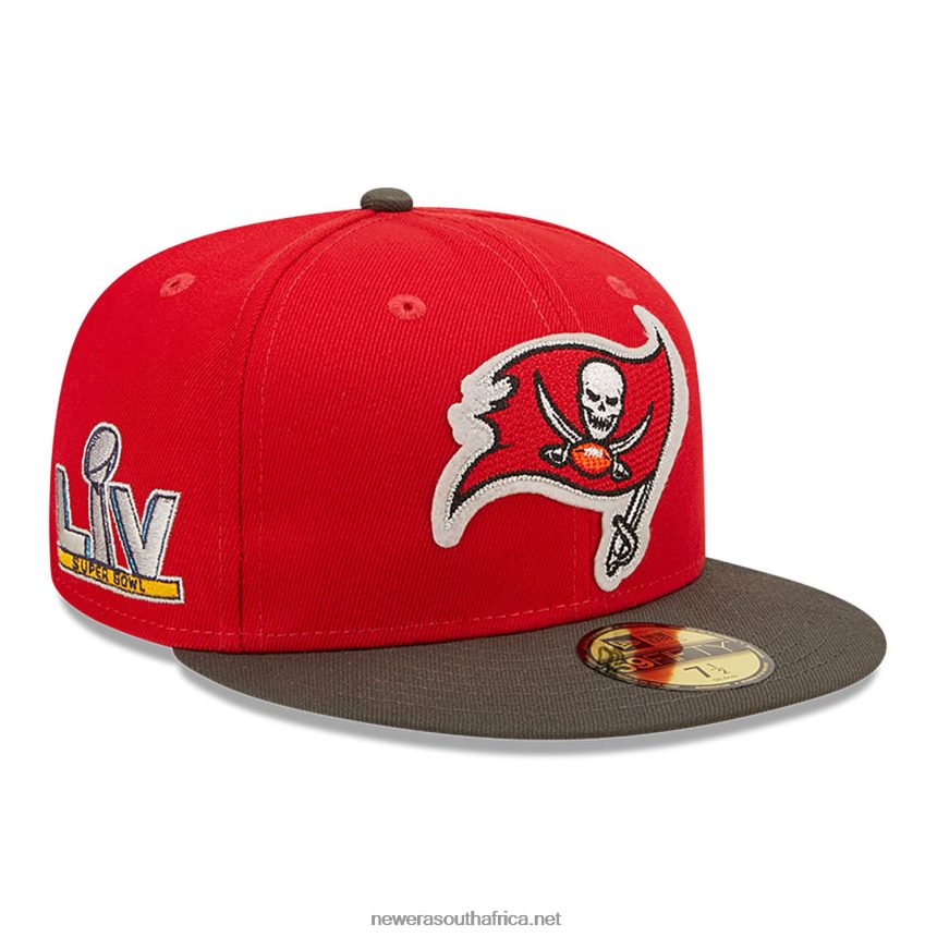 Tampa Bay Buccaneers NE Letterman Red 59FIFTY Fitted Cap New Era TRBRBN651