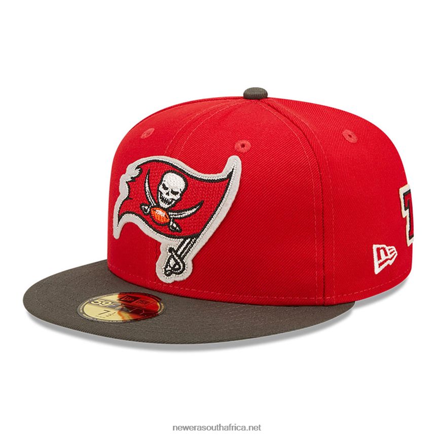 Tampa Bay Buccaneers NE Letterman Red 59FIFTY Fitted Cap New Era TRBRBN651