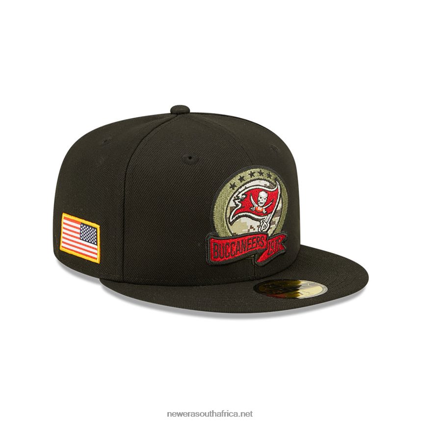 Tampa Bay Buccaneers NFL Salute to Service Black 59FIFTY Fitted Cap New Era TRBRBN399