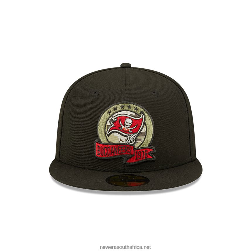 Tampa Bay Buccaneers NFL Salute to Service Black 59FIFTY Fitted Cap New Era TRBRBN399