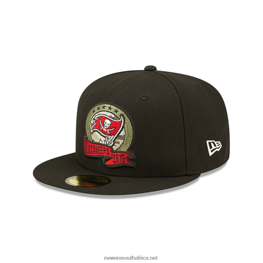 Tampa Bay Buccaneers NFL Salute to Service Black 59FIFTY Fitted Cap New Era TRBRBN399