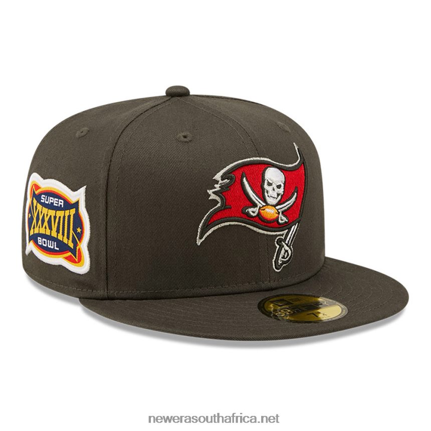 Tampa Bay Buccaneers Side Patch Dark Grey 59FIFTY Fitted Cap New Era TRBRBN1027