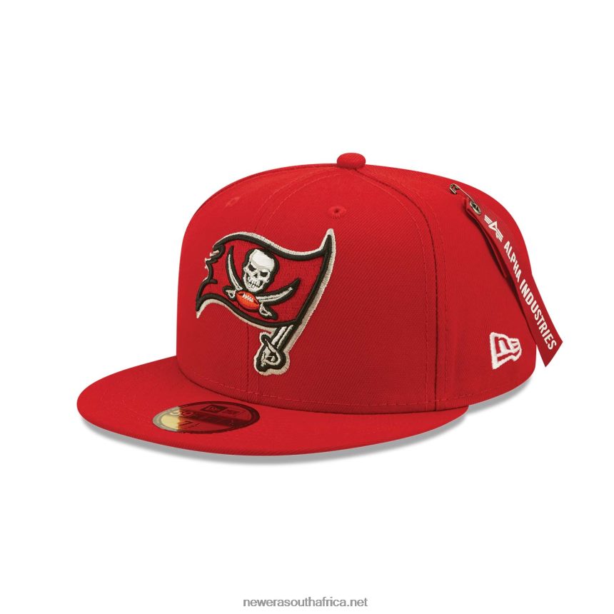 Tampa Bay Bucccaneers x Alpha Industries Red 59FIFTY Fitted Cap New Era TRBRBN362