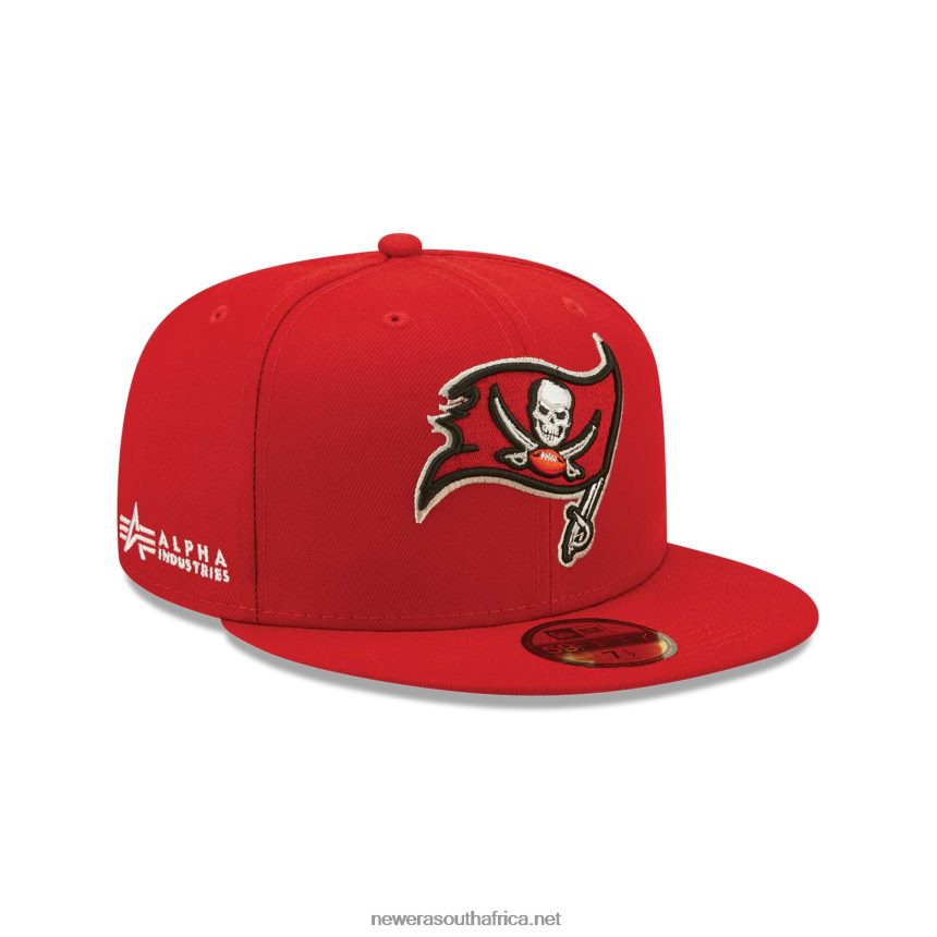 Tampa Bay Bucccaneers x Alpha Industries Red 59FIFTY Fitted Cap New Era TRBRBN362