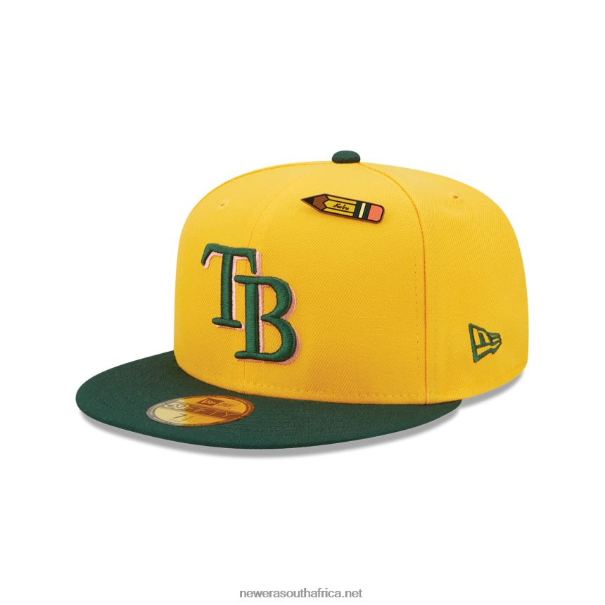 Tampa Bay Rays Back to School Yellow 59FIFTY Fitted Cap New Era TRBRBN1374