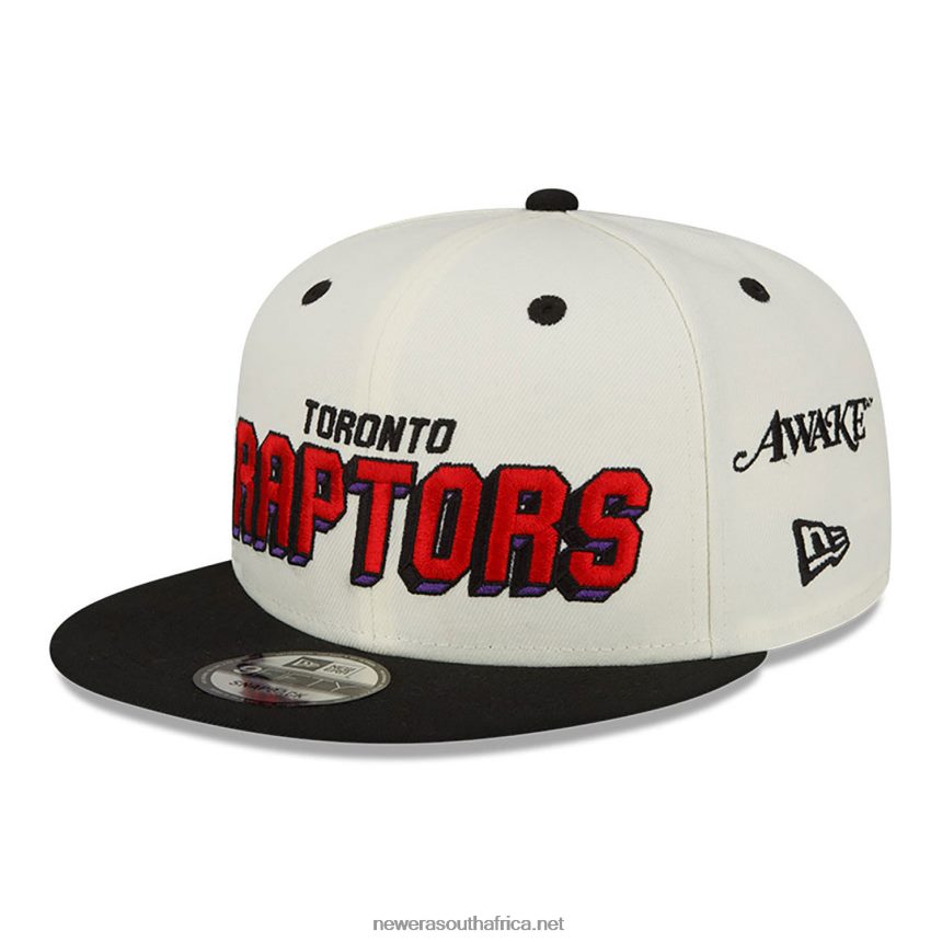 Toronto Raptors Awake White 9FIFTY Snapback Cap New Era TRBRBN2101