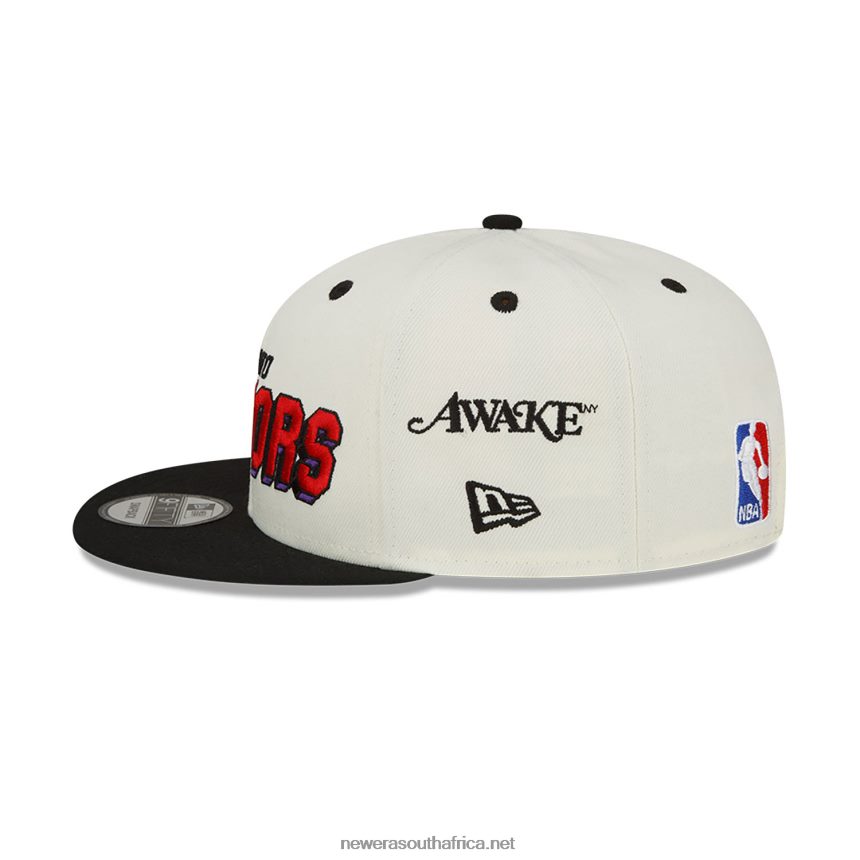 Toronto Raptors Awake White 9FIFTY Snapback Cap New Era TRBRBN2101