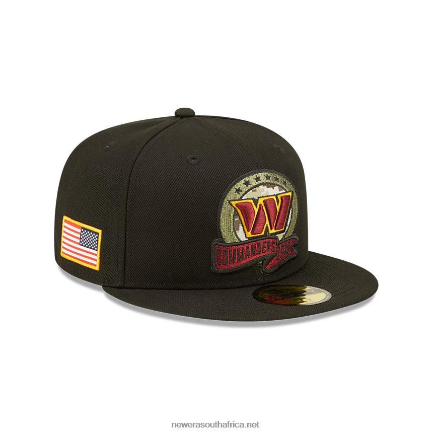 Washington Commanders NFL Salute to Service Black 59FIFTY Fitted Cap New Era TRBRBN522