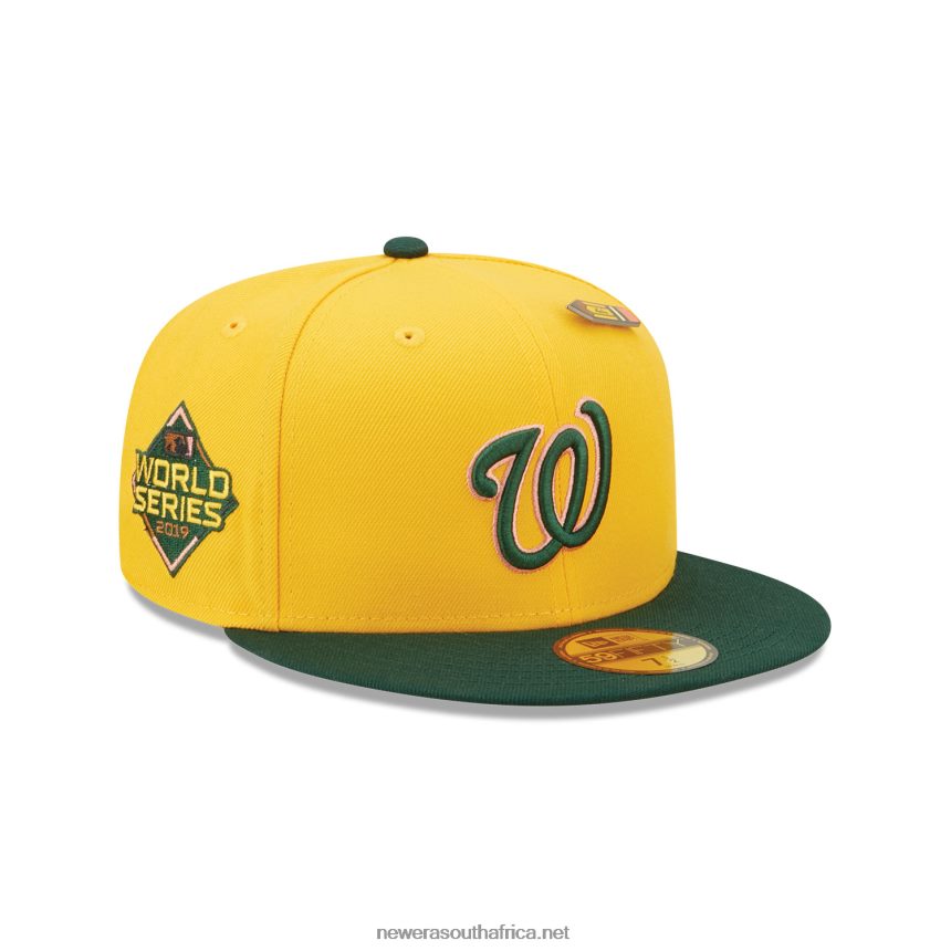 Washington Nationals Back to School Yellow 59FIFTY Fitted Cap New Era TRBRBN1082