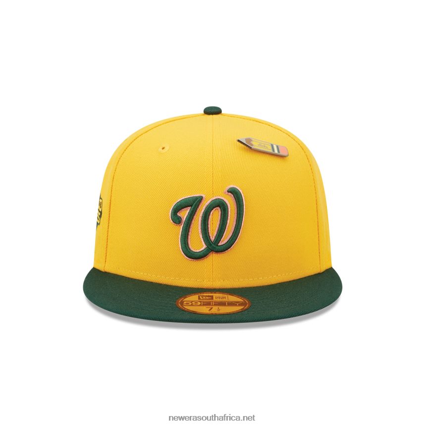 Washington Nationals Back to School Yellow 59FIFTY Fitted Cap New Era TRBRBN1082