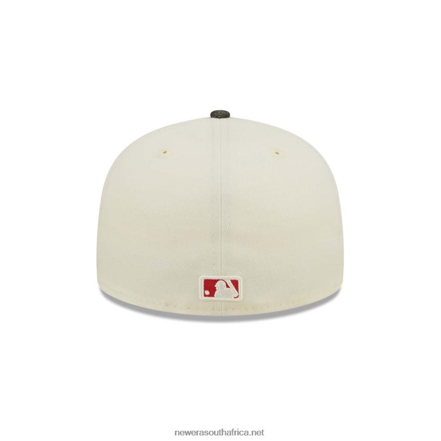 Washington Nationals MLB Black Denim Chrome White 59FIFTY Fitted Cap New Era TRBRBN416