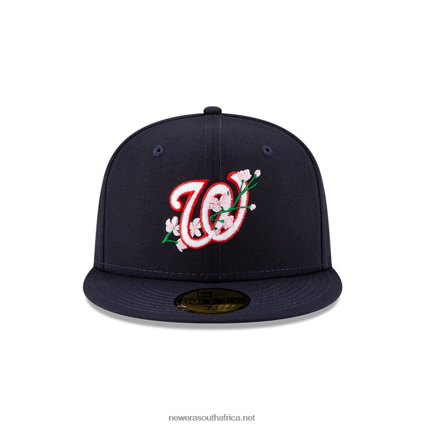 Washington Nationals Side Patch Bloom Navy 59FIFTY Fitted Cap New Era TRBRBN418