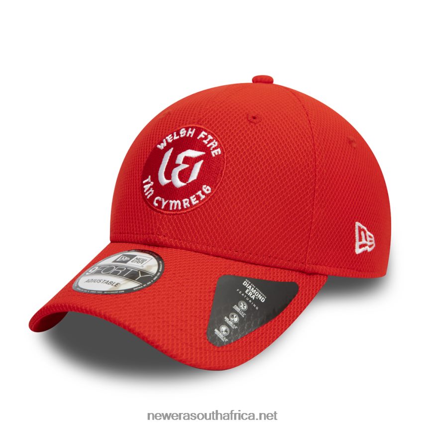 Welsh Fire The Hundred Diamond Era Red 9FORTY Cap New Era TRBRBN1491