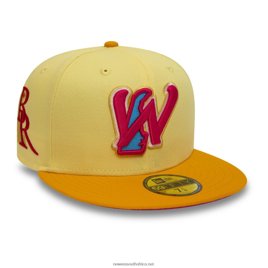 Wilmington Blue Rocks MiLB Soft Yellow 59FIFTY Fitted Cap New Era TRBRBN166