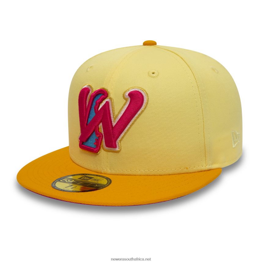 Wilmington Blue Rocks MiLB Soft Yellow 59FIFTY Fitted Cap New Era TRBRBN166