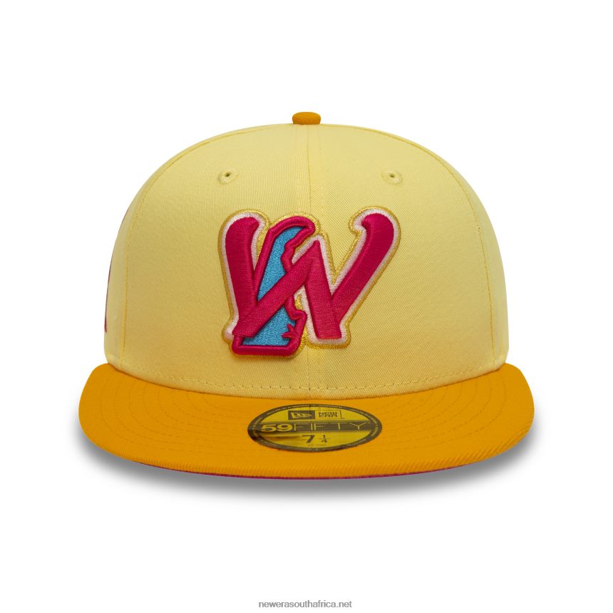 Wilmington Blue Rocks MiLB Soft Yellow 59FIFTY Fitted Cap New Era TRBRBN166