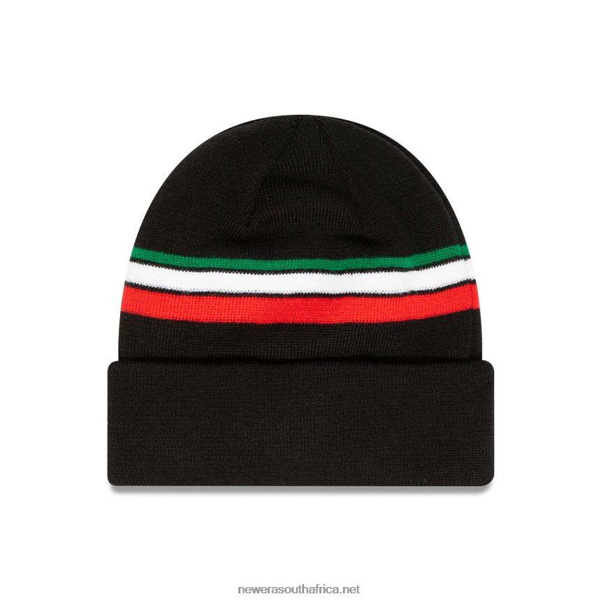 Aprilia Tricolour Stripe Black Cuff Knit Beanie Hat New Era TRBRBN2399