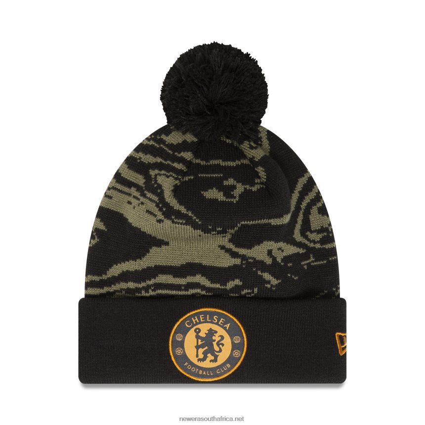 Chelsea FC All Over Print Medium Green Cuff Knit Beanie Hat New Era TRBRBN2339