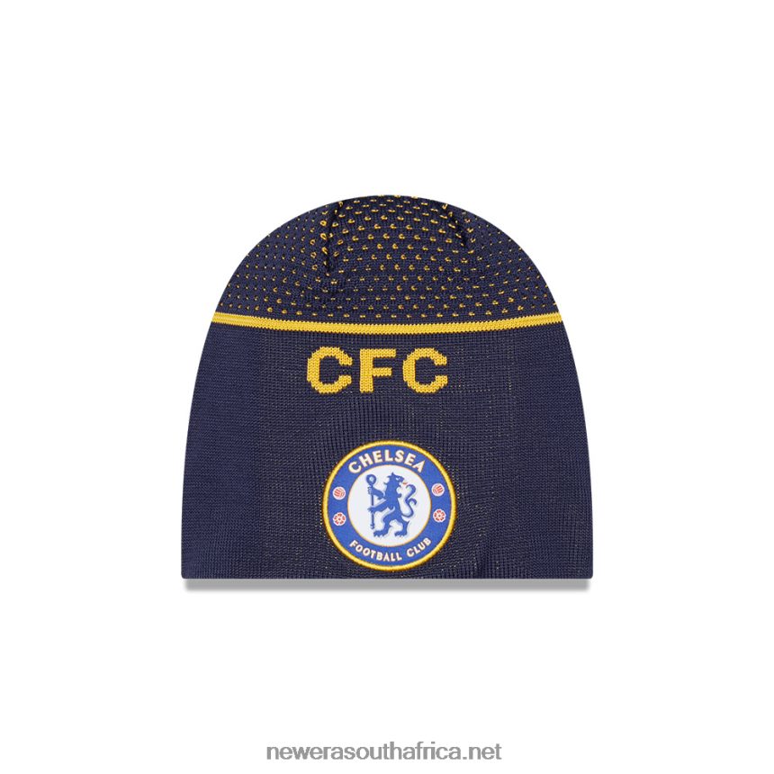 Chelsea FC Lion Crest Navy Skull Knit Beanie Hat New Era TRBRBN2526