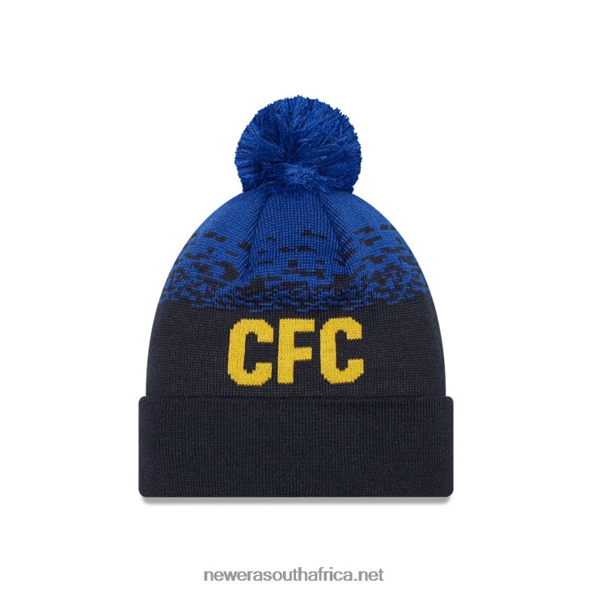 Chelsea FC Marble Wordmark Navy Cuff Knit Beanie Hat New Era TRBRBN2499