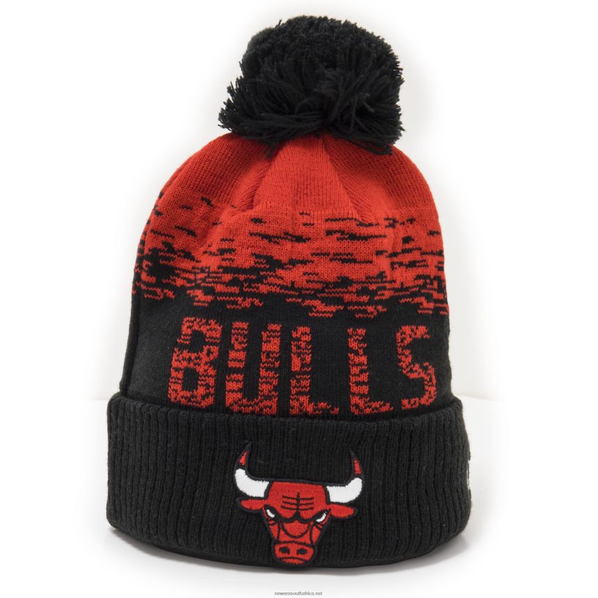 Chicago Bulls Black Ombre Bobble Beanie Hat New Era TRBRBN2387