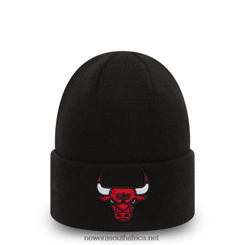 Chicago Bulls Essential Black Cuff Beanie Hat New Era TRBRBN2337