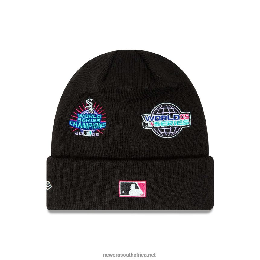 Chicago White Sox Black Polar Lights Beanie Hat New Era TRBRBN2507