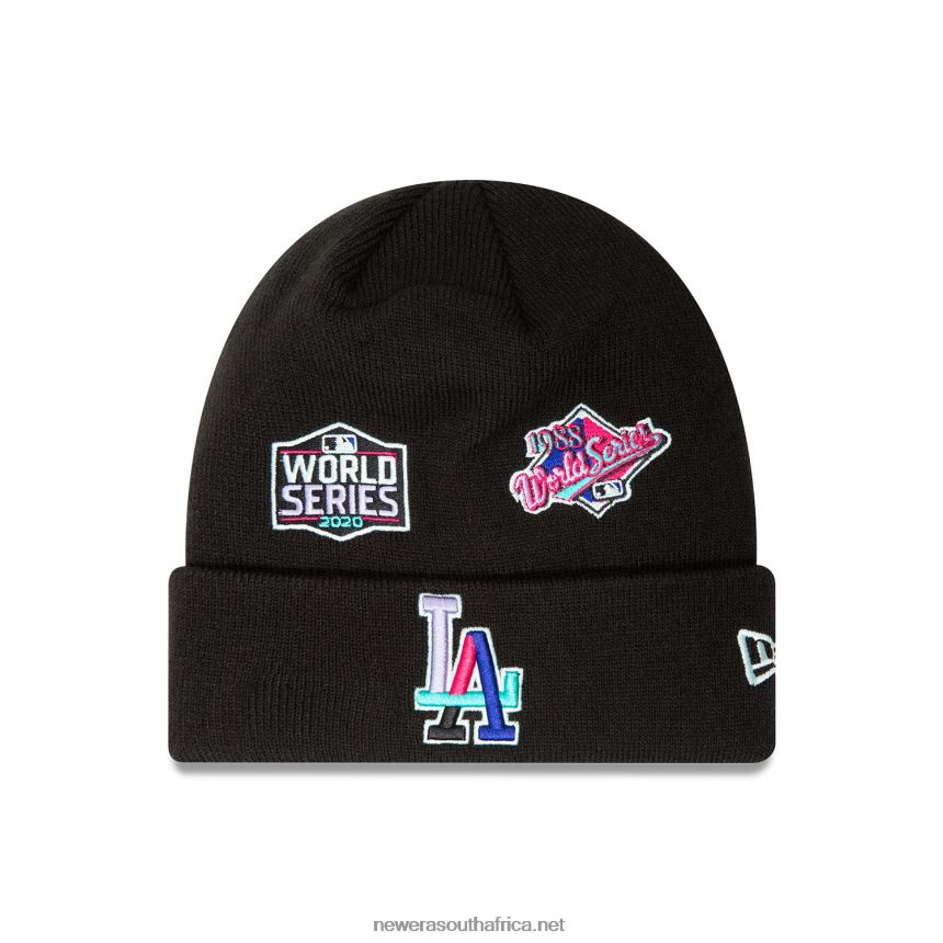 LA Dodgers Black Polar Lights Beanie Hat New Era TRBRBN2479