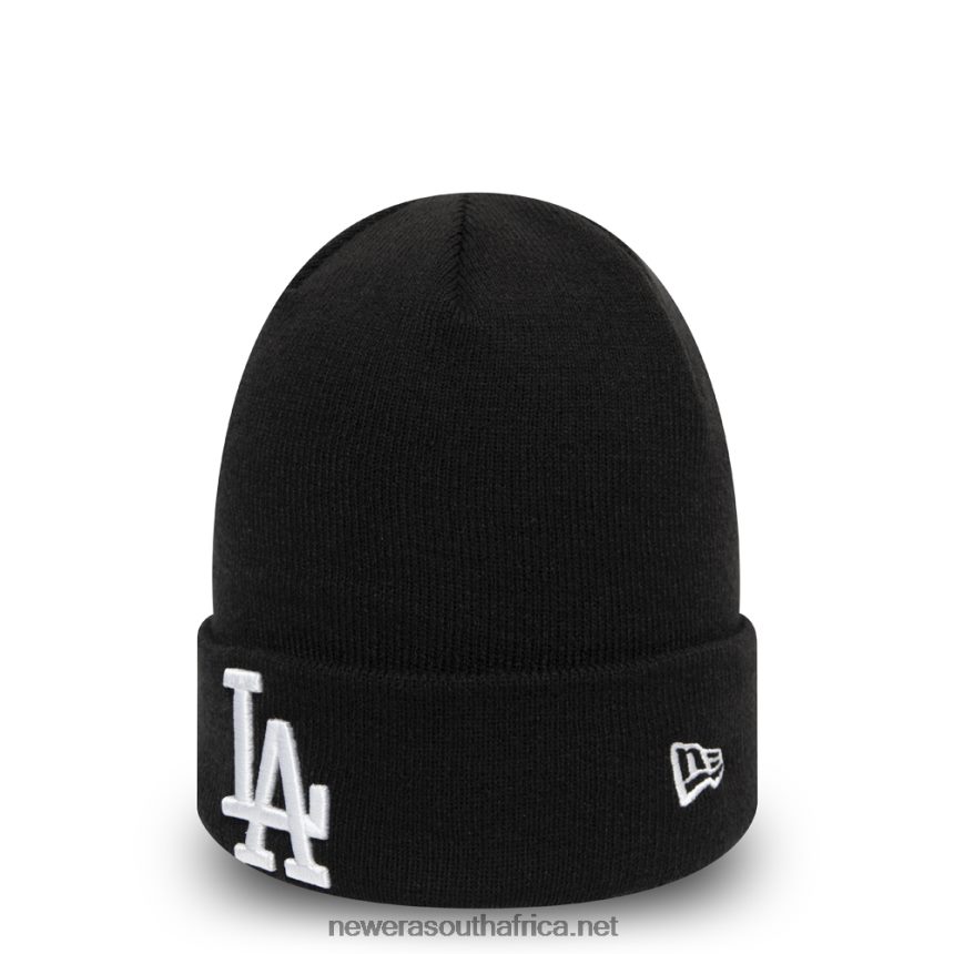 LA Dodgers Essential Black Cuff Beanie Hat New Era TRBRBN2457
