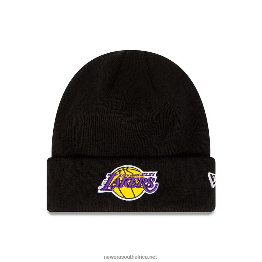 LA Lakers Essential Black Cuff Knit Beanie Hat New Era TRBRBN2429