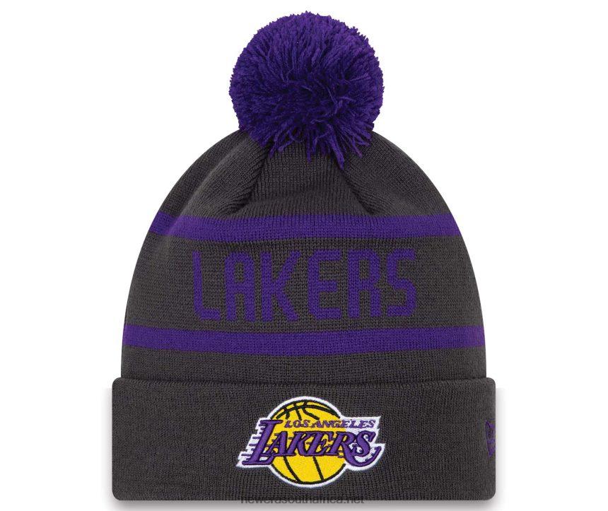 LA Lakers Jake Cuff Grey Beanie Hat New Era TRBRBN2500