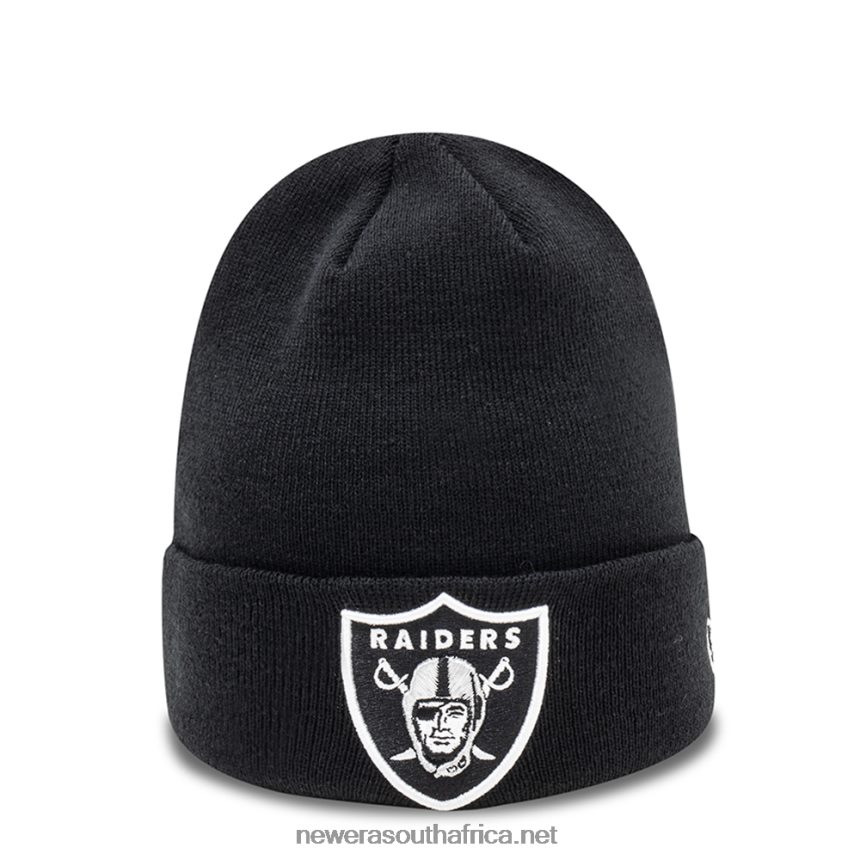 Las Vegas Raiders Essential Black Cuff Beanie Hat New Era TRBRBN2397