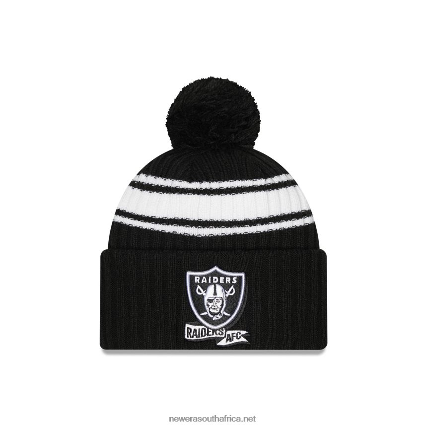 Las Vegas Raiders NFL Sideline Black Beanie Hat New Era TRBRBN2462