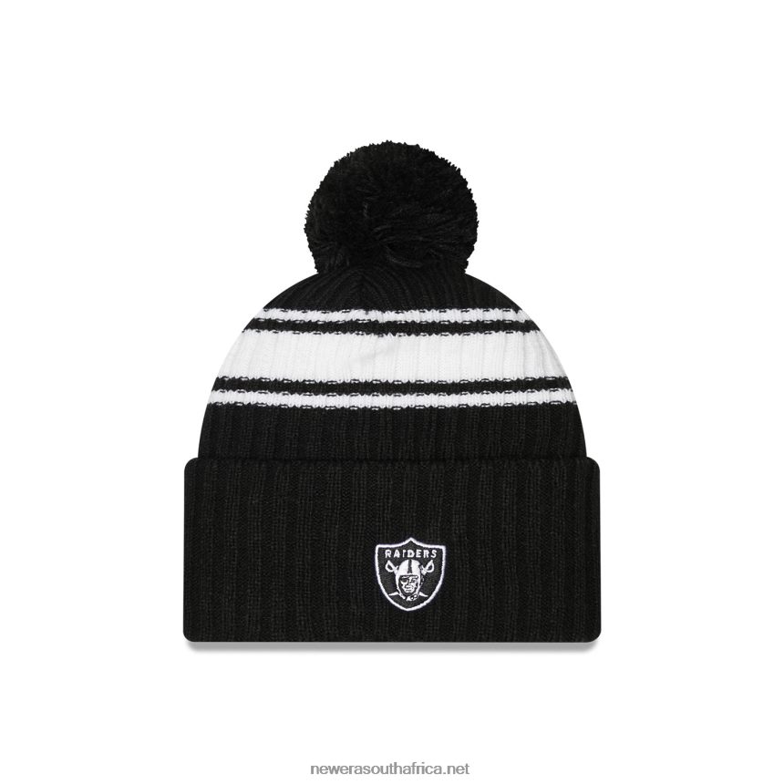 Las Vegas Raiders NFL Sideline Black Beanie Hat New Era TRBRBN2462