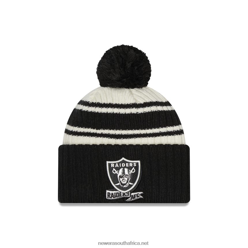Las Vegas Raiders NFL Sideline Black Beanie Hat New Era TRBRBN2472